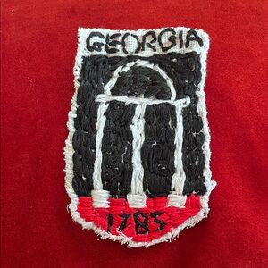 UGA EMBROIDERED PATCH Georgia Embroidered Patch - Black, White, Red